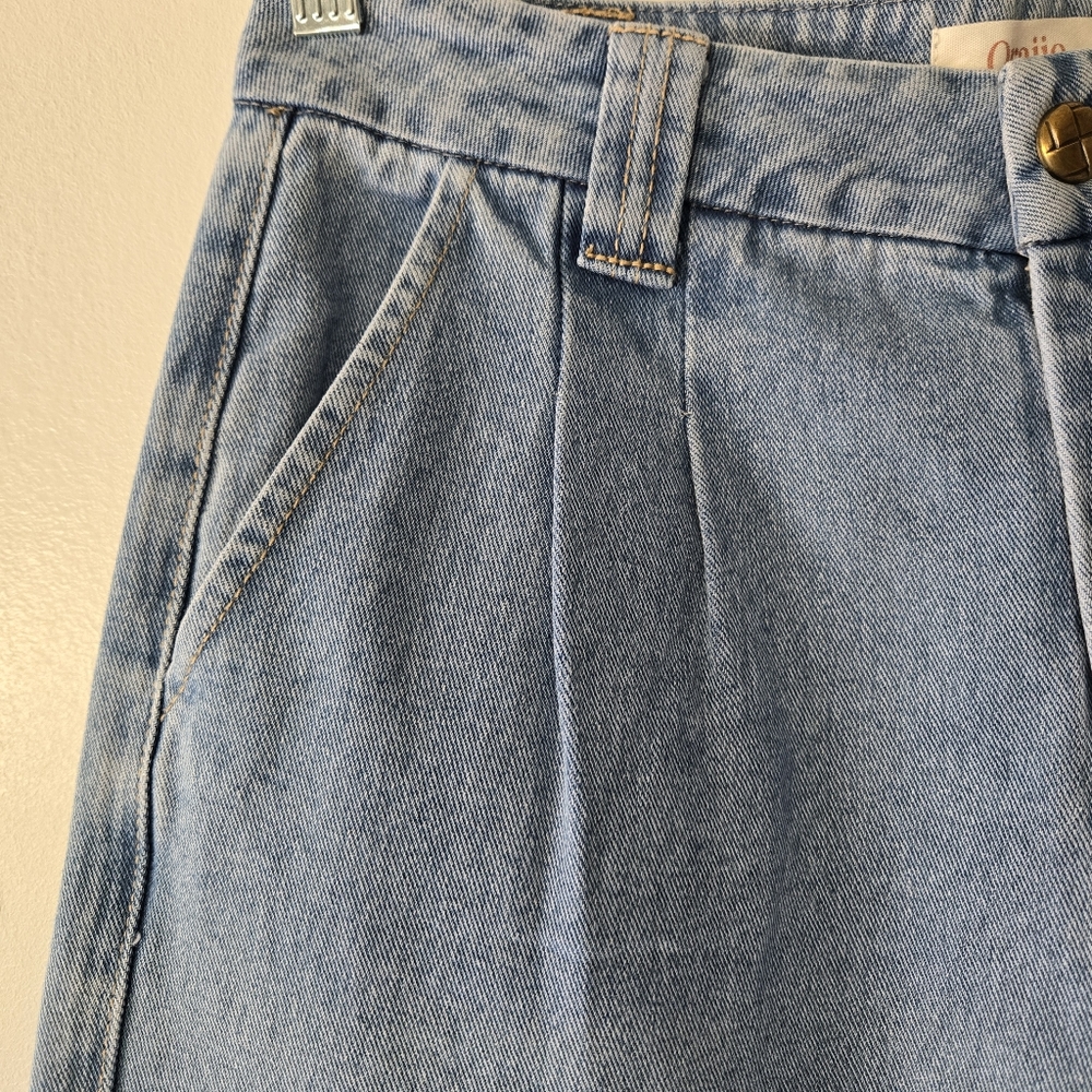 NEW Oraije Paris Elise Wide Leg Blue Denim Jeans Womens Size 6/28 - Picture 6 of 16